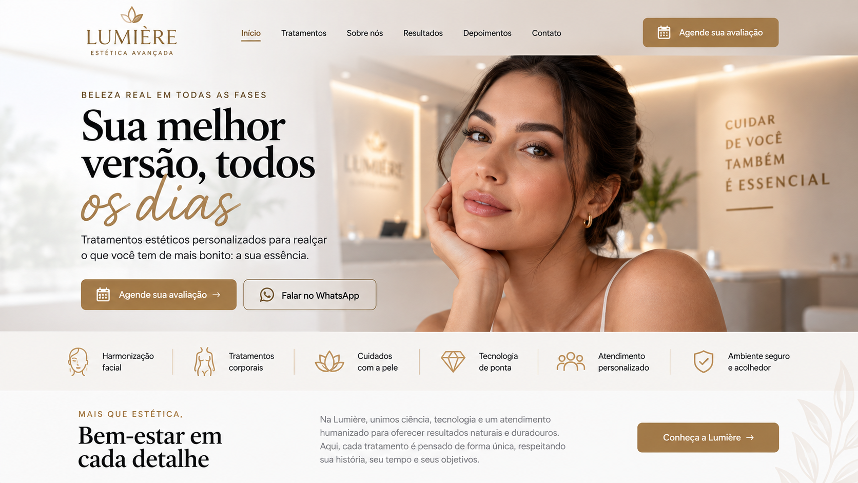 Modelo de site para clínica